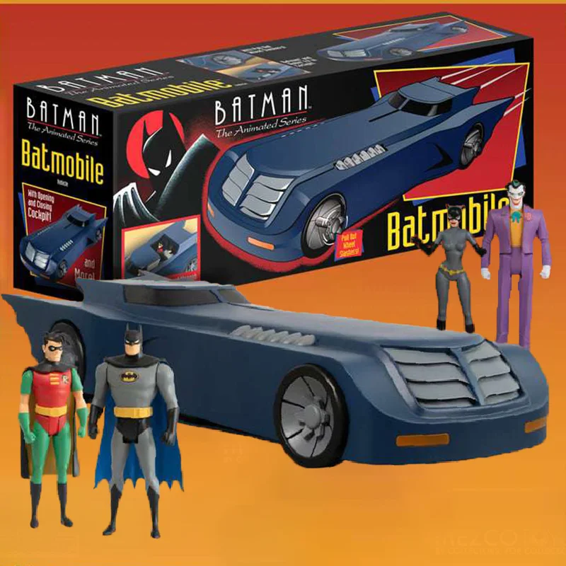 

Presell Original Mezco Dc Batman The Animated Series Catwoman Robin Batmobile Bat Man Anime Action Figure Toys Model Doll Gift