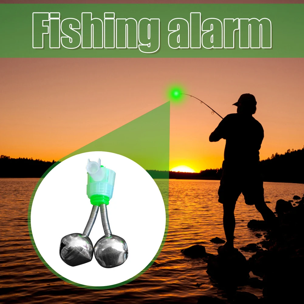 20-1PCS Fish Bite Alarm Twin Spiral Bells Fishing Indicator Bait Alarm Outdoor Night Fishing Alarm Bell Fishing Equipment 3