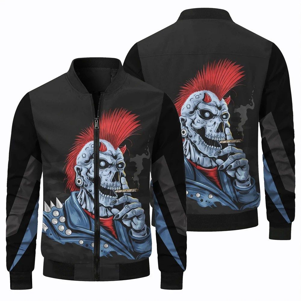 Chaqueta cortavientos con estampado de personajes de dibujos animados en 3D para hombre, para deportes al aire libre, ciclismo, moda de invierno
