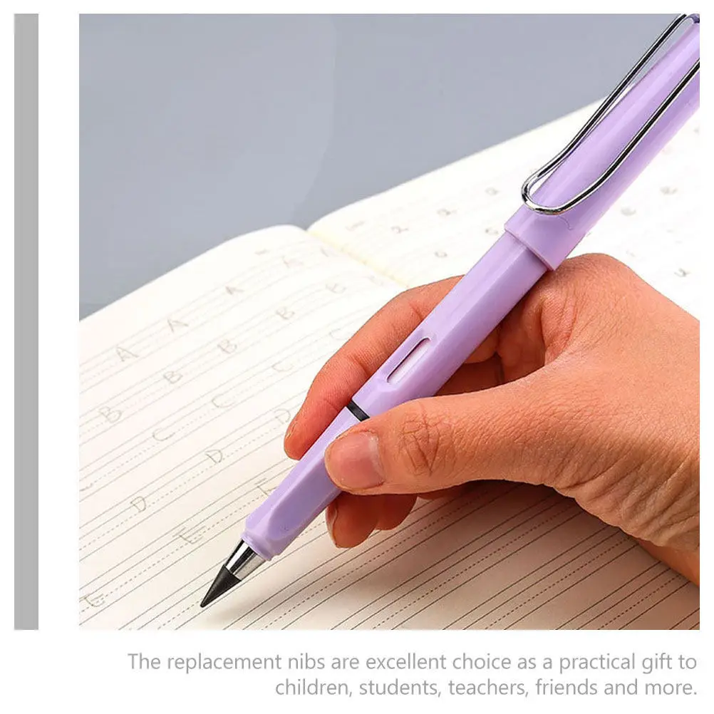 25 Pcs 포에버 연필 교체 팁 교체 가능한 코어 리필 부드러운 필기 리필 연필 휴대용 잉크리스