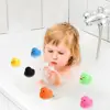 3PCS Yellow Duck Floating Duck Squeeze Sound Toy Floating with Squeeze Sound Yellow Duck Baby Bath Toys Soft Rubber 5