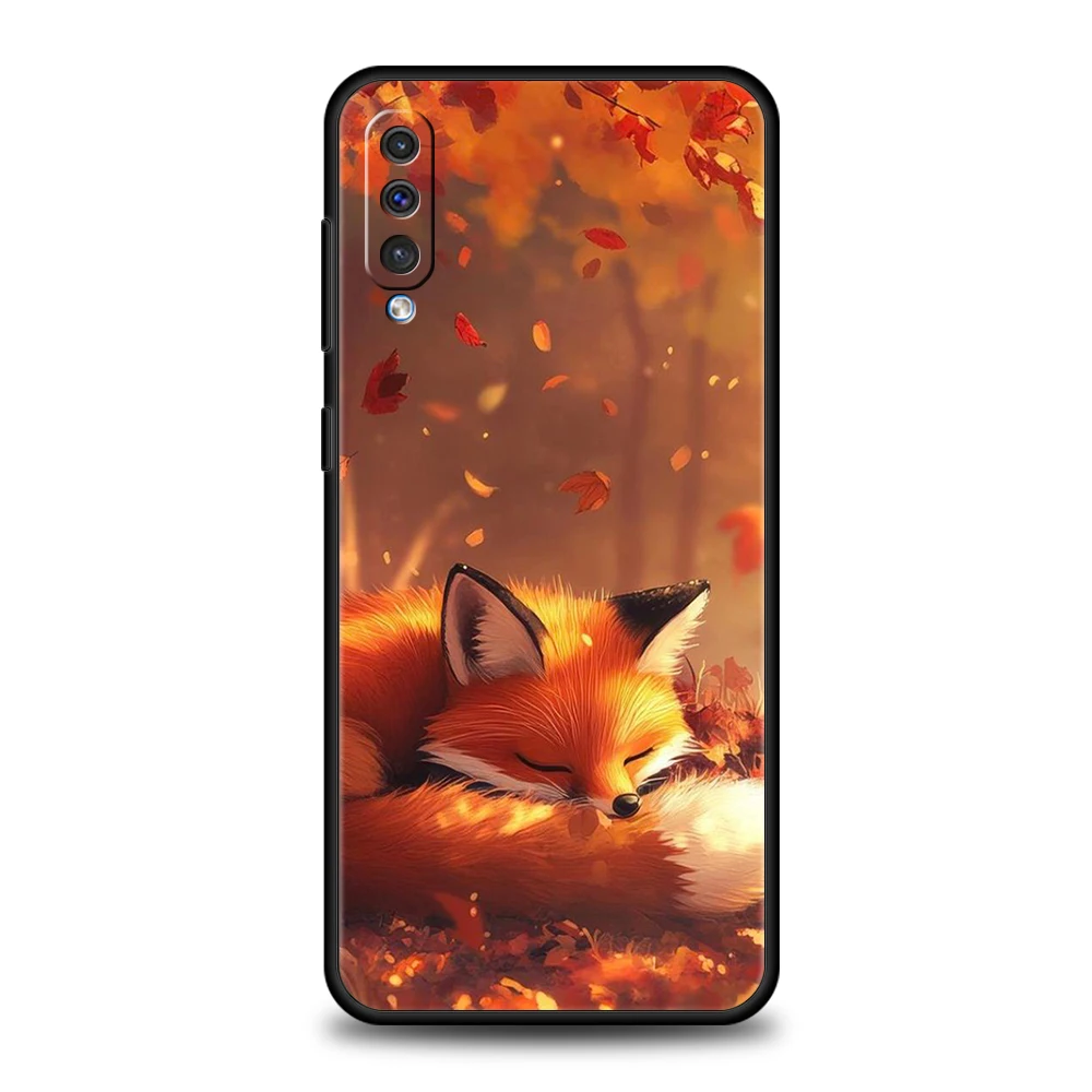 Handyhülle für Samsung Galaxy A16/A34/A24/A22/A12/A54/A52/A02/A03/A06/A70/A50/A10/A20/5G, weiche TPU-Hülle, niedliche Red Fox Capas-Tas-Taschen – Detail 7