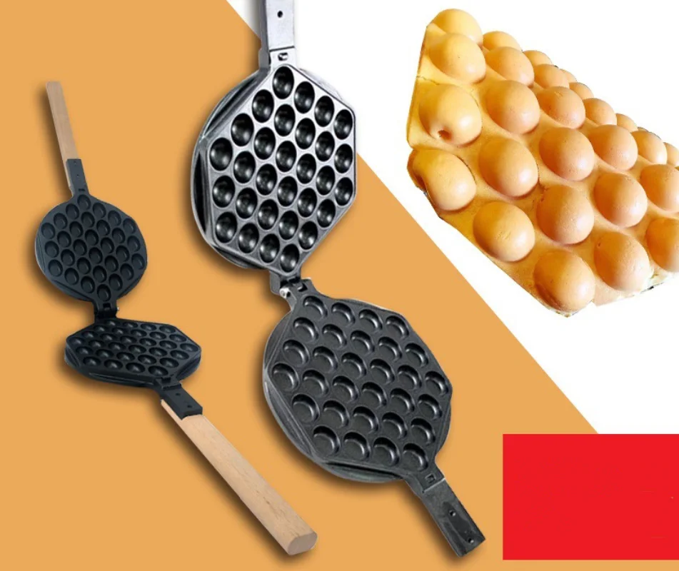 Commercial QQ Eggs Bubble Ball Baking Waffle Maker Iron Hongkong Waffle Eggette Mould Cake Mold Electirc Machine Non-stick Plate 1