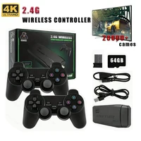 Basix 2.4G double bâton de jeu vidéo sans fil Joystick Console bâton de jeu 4K 20000 + jeu 64GB rétro jeu cadeau de Thanksgiving 1