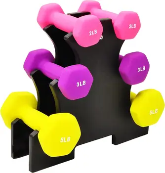 Neoprene Dumbbell Set with Stand 1