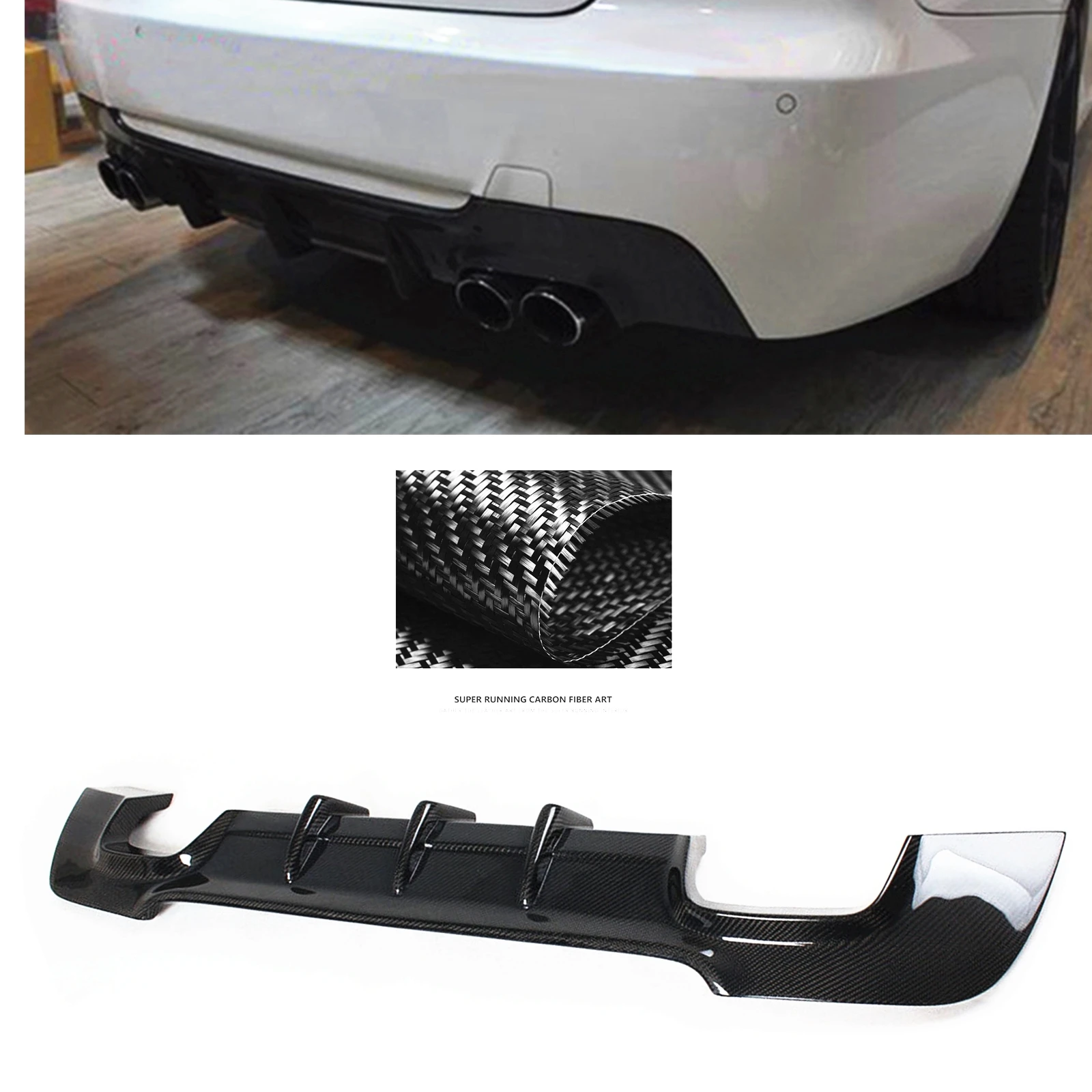 

Для BMW E92 E93 325i M Tech Sport 2007-2013 2-дверный задний диффузор для бампера, задняя панель, разветвитель