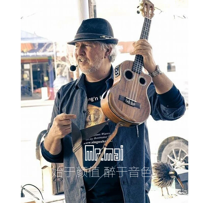 Mr.mai ML-T Tenor 26 인치 우쿨렐레 코아 우드 미니 하와이 기타 더블 사운드 홀 우쿨렐레 Gig 가방/튜너/스트랩/카포 포함