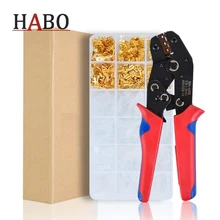 

Mini Hand Crimping Tool 0.25-2.5mm² Adjustable Crimper pliers 270pcs Cable Lugs Assortment Kit wire crimp set Cold SN-02C