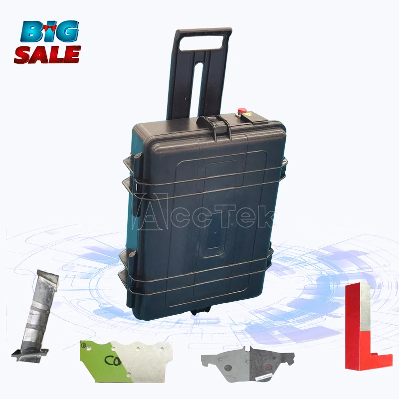 

100W 200W Portable Trolley Case Metal Rust Removal Pulse Fiber Laser Cleaning Machine Handheld Rust Remover Laser Mini Machine