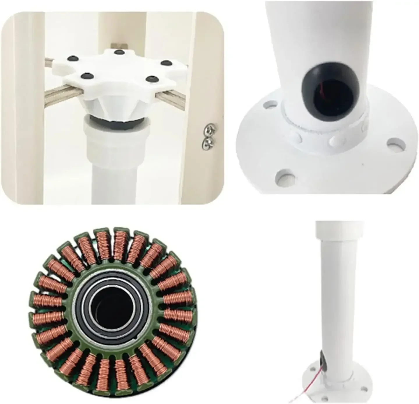 1-35W DIY Vertical Axis Wind Turbine Model Wind Power Generator Three-Phase Permanent Magnet Generator Windmill Toy Light Make