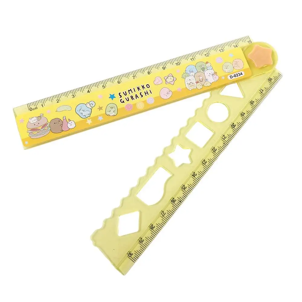 

Multifunction Kids Gift Animal Students DIY Cute Drawing Tools Straightedge Drawing Rulers Folding Ruler