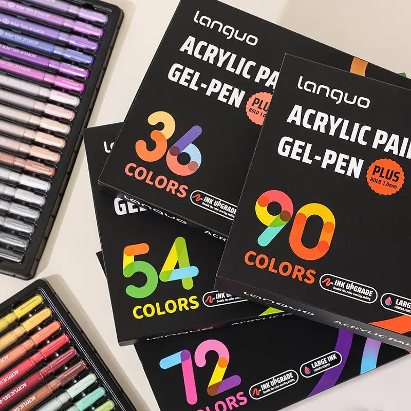 Languo 6-Farben Acryl-Malstift Manueller Mehrfarbiger Gelstift Schüler-Gelstift Schreibmarker Schreibwaren – Detail 12