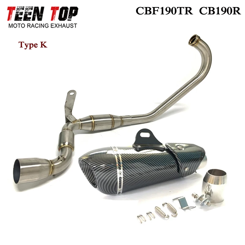 For Honda CBF190TR CB190R Exhaust System 2019 2020 With Catalyst Steel Motorcycle Exhaust Escape 51mm Motobike Silencer Muffler - Image 4