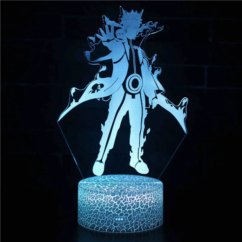 Настольная лампа TAKARA TOMY Naruto Uzumaki Uchiha Sasuke светодиодный ночсветильник для