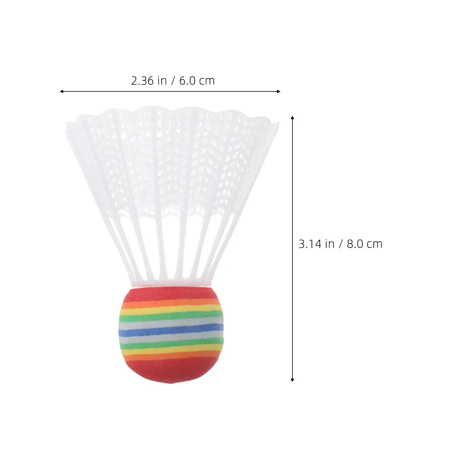 Color Big Head Badminton Shuttlecocks Foam Kids Sports Supplies Indoor Colored Shuttlecock Outdoor Lightweight Portable 12 Pcs