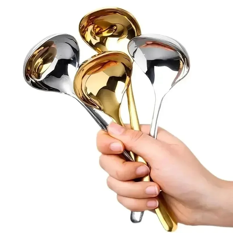 Stainless Steel Spoon Big Head Round Household Hotel