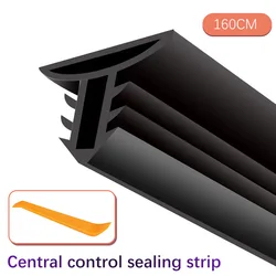 Universal Waterproof and Dustproof Car Windshield Rubber Seal - 160cm (Black)