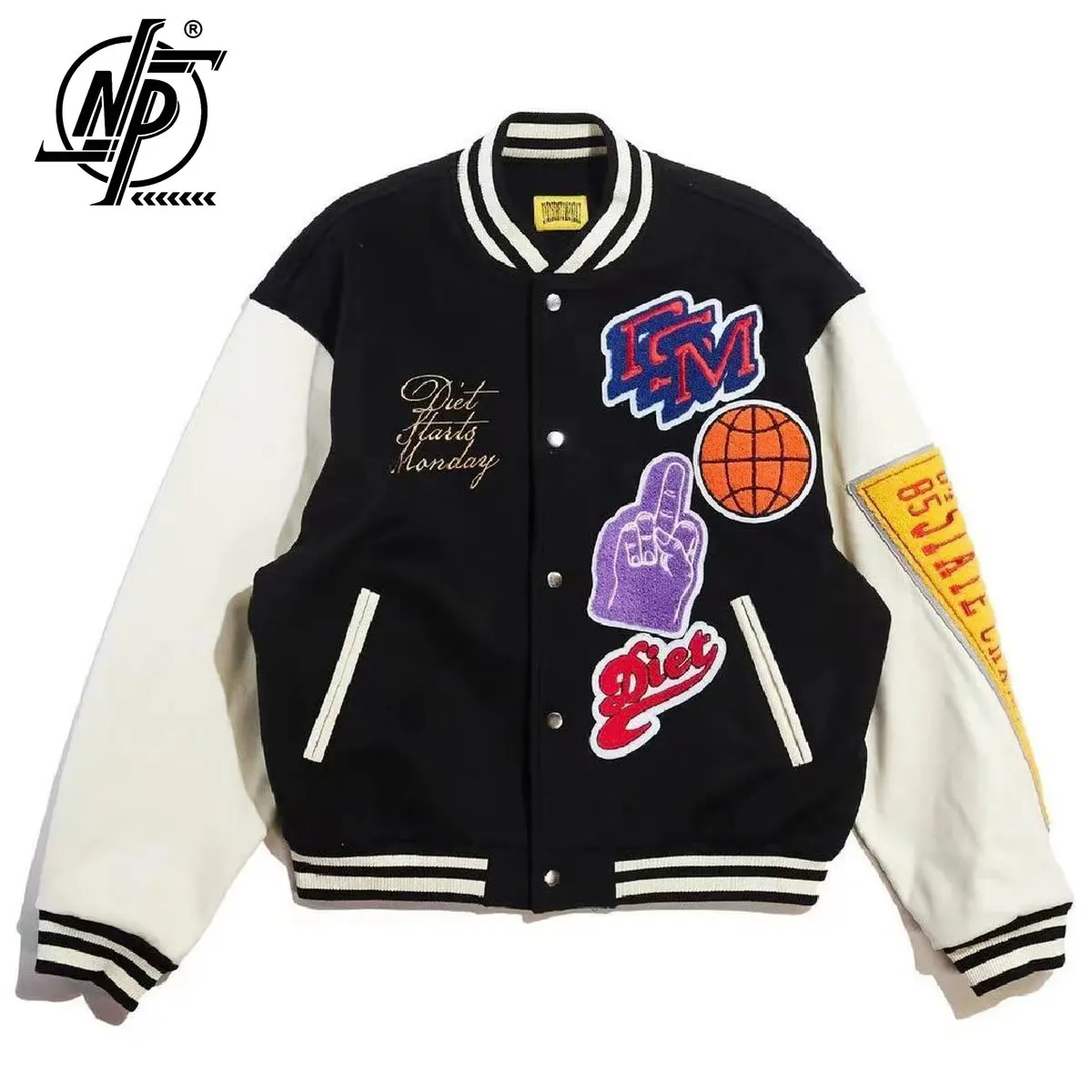 American Varsity Jacket Coat Men Women Hip Hop Unisex Harajuku