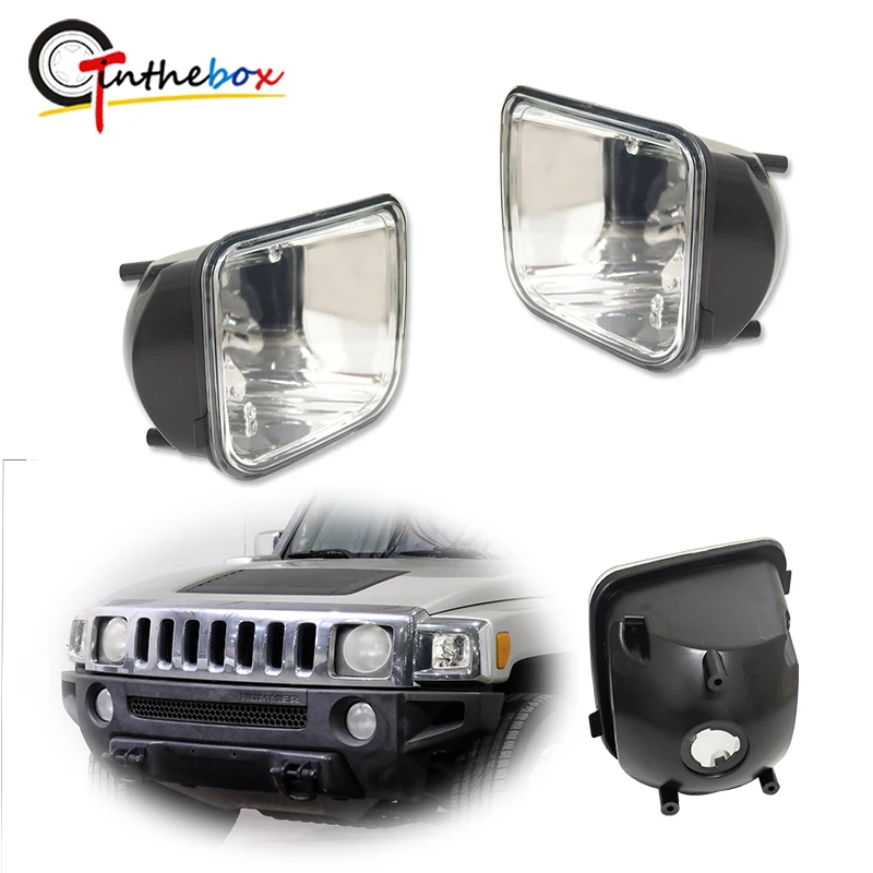 Gtinthebox – Coque De Pare-Chocs Avant Pour Hummer H3 H3T De 2006 À 2010, Lentille Transparente/Fumée, Sans Ampoule Ni Prise