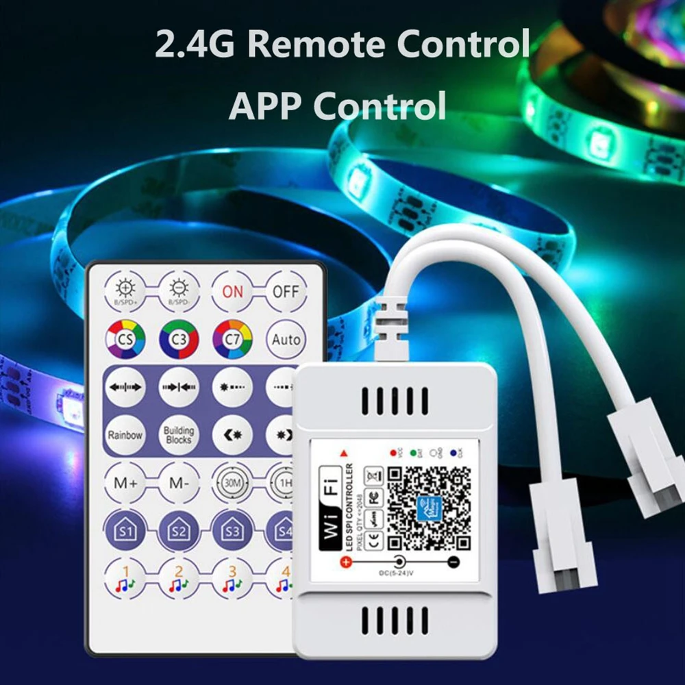 WS2812B DC5V ּ   ȼ RGB LED Ʈ , WIFI/  Ȩ   Alexa Ʈ  APP   ŰƮ