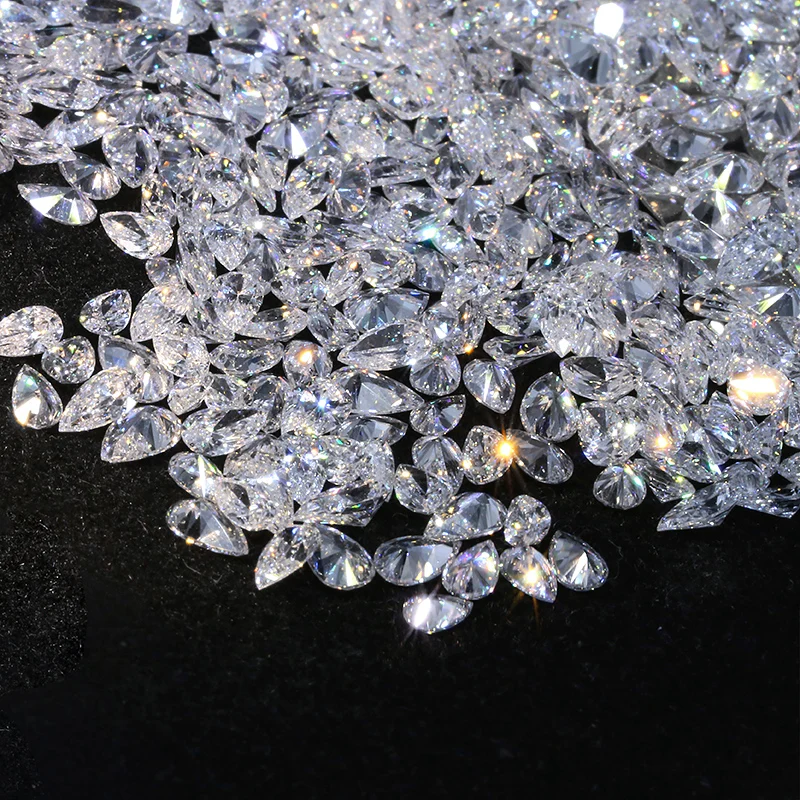 

2*2.97mm 2.45*3.92mm 3.03*4.43mm Mix Size Total 1ctw EF VS Pear Cut Lab Grown Diamond Melee HPHT Melee Stones HPHT Man Made