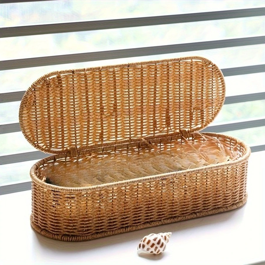 Storage Basket - Woven Storage Box, Dust-proof Cutlery Frame, Home Decoration Basket Kitchen Organizer, Kitchen Organizer