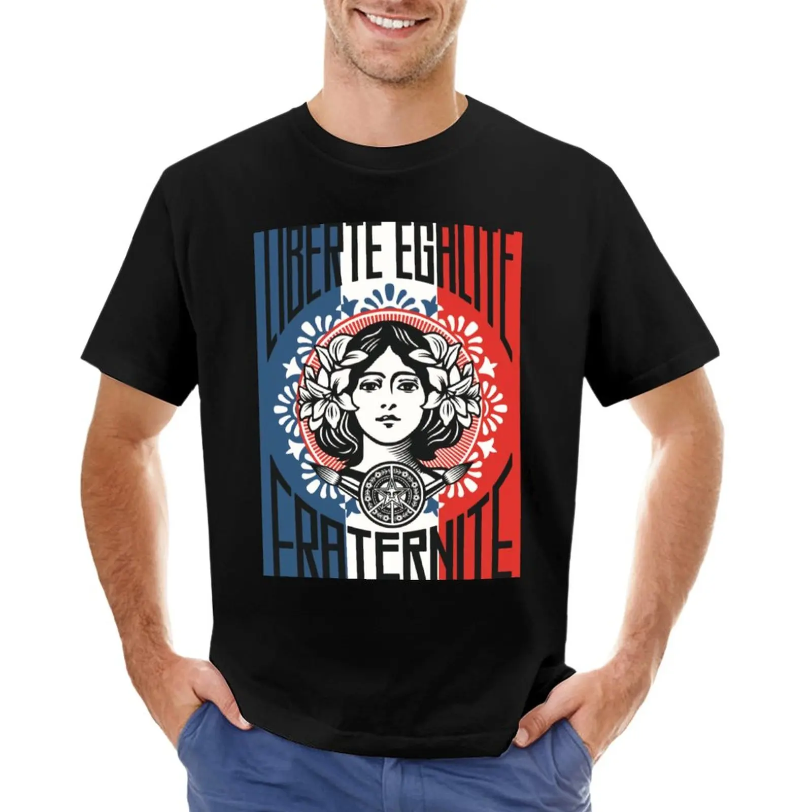 

Shepard Liberte Egalite Fraternite T-Shirt graphic t shirts tops plain t shirts men