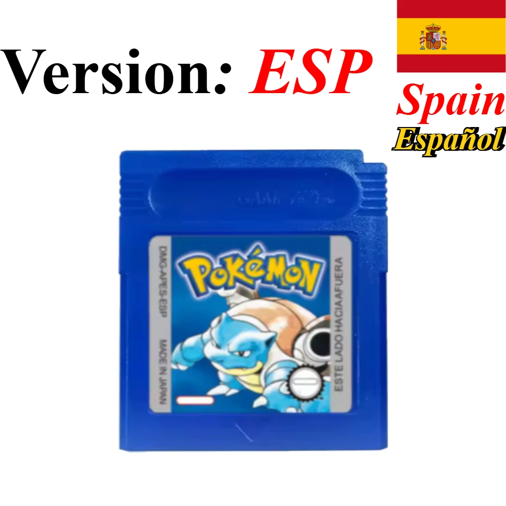 7 Pokémon 16-Bit GBC Spielmodule in Rot, Blau, Grün, Gold, Silber, Kristall, Französische/Spanische/Deutsche/Englische Version – Detail 11