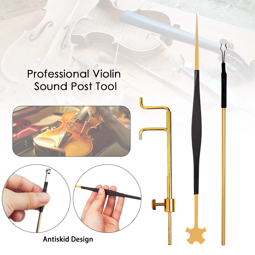 Look Rubber Protect Violino Sound Post Set Gauge Sound Post Retriever Setter Strumento Di Installazione Violino Luthier Making Repair Tool