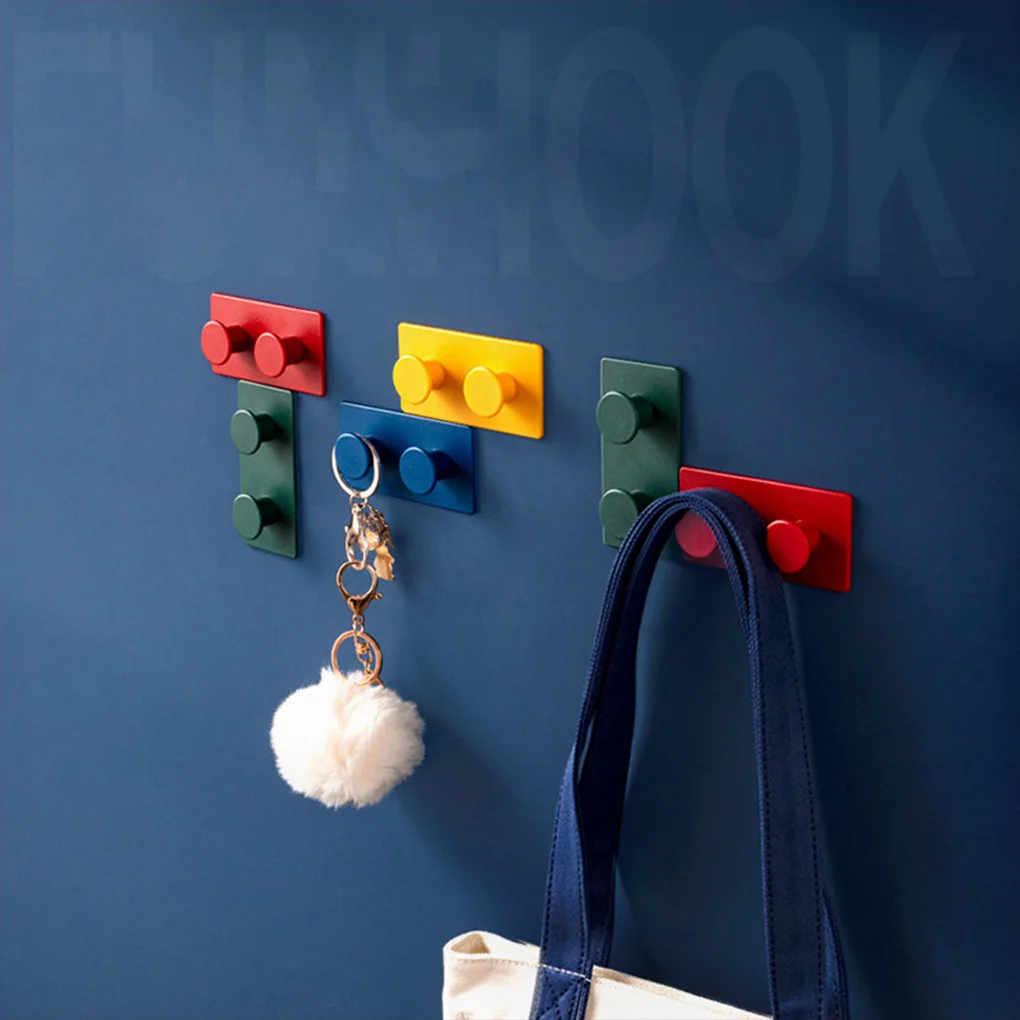 4 Pieces Hangers Wall Mounted Self Adhesive Keys Coat Holder Living Room Bathroom Hooks Hanging Plastic Organizer