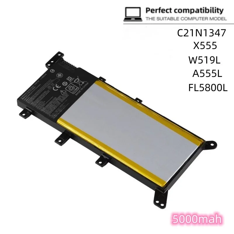 

100% Оригинальный аккумулятор 5000 мАч для ноутбука ASUS C21N1347 X554 X554L X555 X555L X555LA X555LD R557 R557L W519L K555L F555L FL5800L