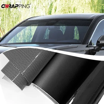 Pellicola in vinile 3D per lunotto anteriore per auto Pellicola decorativa per parasole per ingranaggi posteriori Pellicola decorativa per parabrezza automatico Adesivo per parasole Accessori per auto