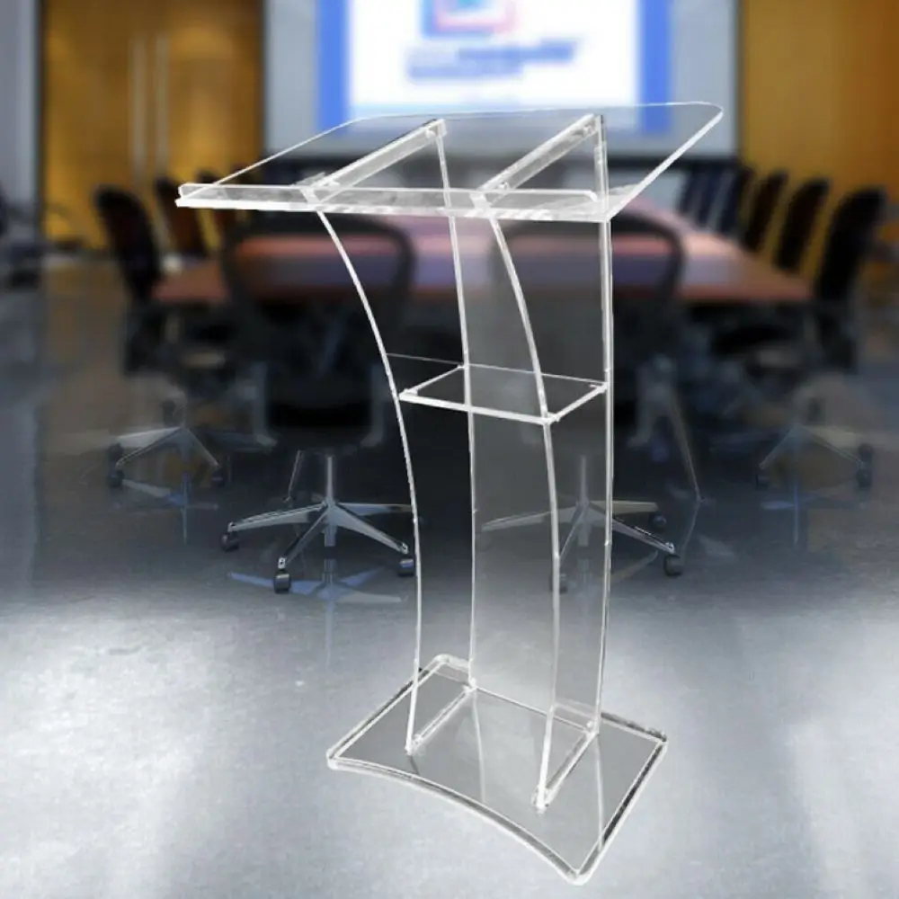 Cross-border acrylic podium, conference podium, plexiglass, award speech, emcee stand, hotel welcome desk, host