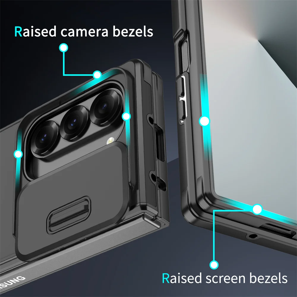 Luxury Slide Camera Protection Shockproof Armor Phone Case - Premium Back Cover