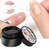 1 Jar Solid Nail Gel Glue for Fake Nail Tips Clear Acrylic Fake Tips Solid Gel Press On Poly Builder Gel UV Light Cured Glue 1