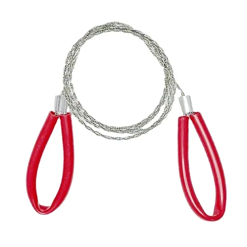 Description Picture 2 of item1Pcs Stainless Steel Cable Saw Metal Wire Saw Hand Pocket String Rope Saw Emergency Survival PVC Pipe Cutting Tool