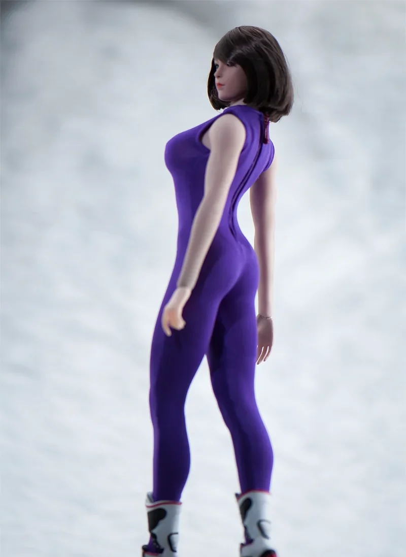 Soldier Sleeveless Tight Fitting Jumpsuit Model 1/6 Scale for 12'' Female Tbl(only Jumpsuit)