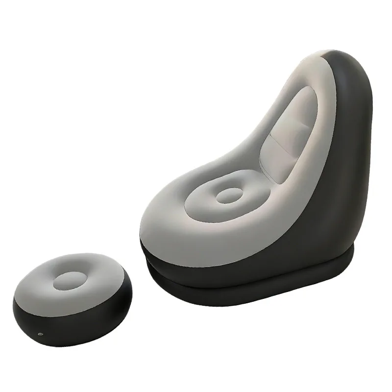 كرسي نفخ صالة مع مسند قدم