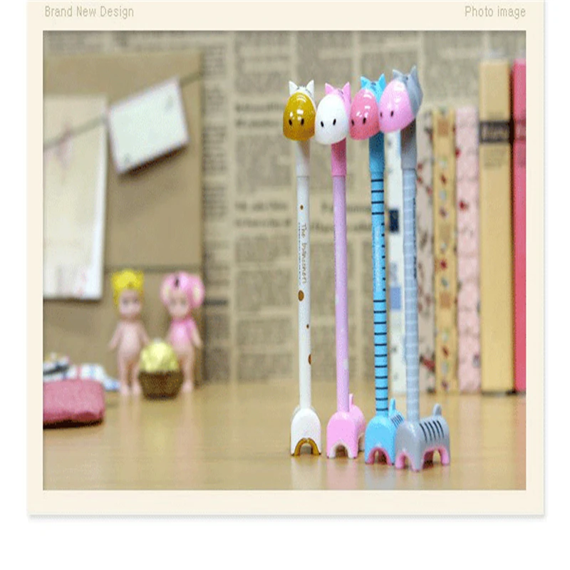 

DL QS20 day Korean stationery lovely super Q donkey river horse can stand creative ballpoint pen Stationery for office supplies