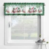 Snowman Christmas Valance Santa For Winter 137x45cm Decorations Claus Window Holiday Curtain 3