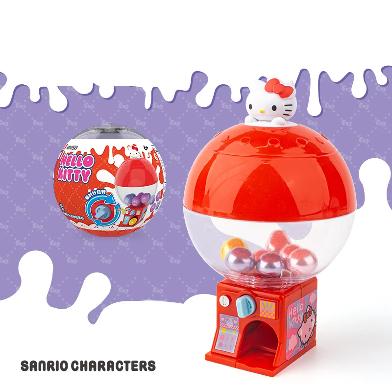 New Sanrio Hello Kittys Kuromi Cinnamoroll Children Toys Cute MINI Egg Twisting Machine Cartoon Creative Kids Toys for Girl Gift