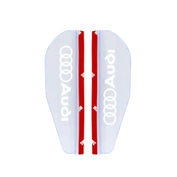 Car Rearview Mirror Rain Shield and Sun Visor with Logo (Transparent - Audi)