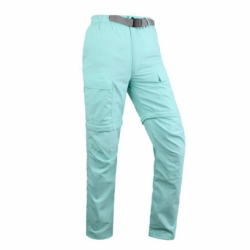 NUONEKO Women's Summer Hiking Pants Women Trekking Sport Quick Dry Thin Cargo Trousers Removable Outdoor Camping Pants Shorts 3
