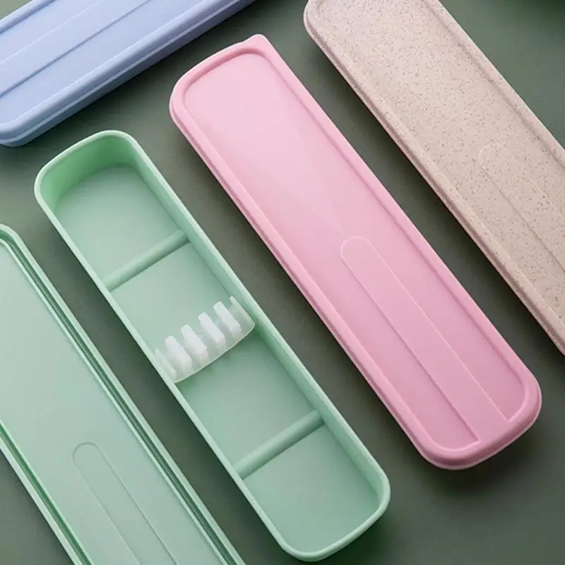 Tableware Box Portable Flip Cover Type Cutlery Case Environmentally Friendly Spoon Storage Box Drop-resistant Household Supplies