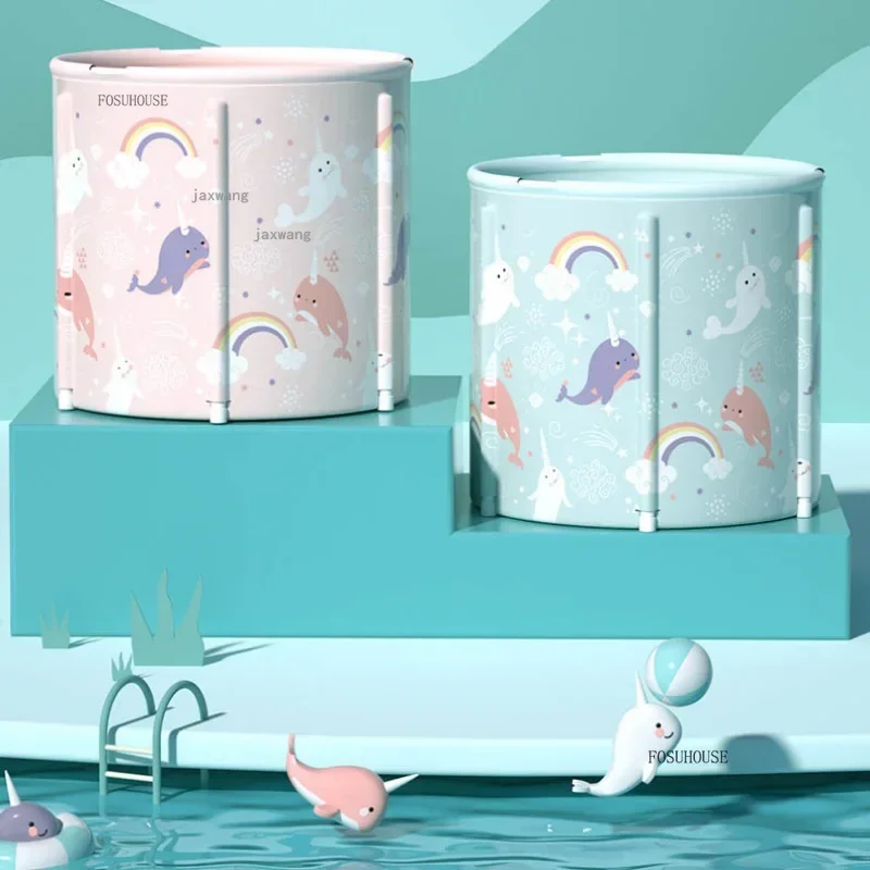 Simple Villa Foldable Bathtubs Full Body Sauna Shower Bucket Warm Comfortable Dormitory Bath Tub Portable Home Bedroom Bidet H