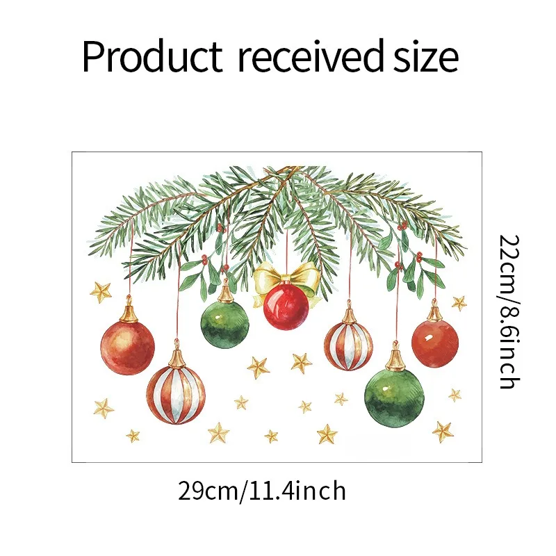 Christmas leaf light bulb stickers Children's room toilet stickers Home decor wall Self-adhesive