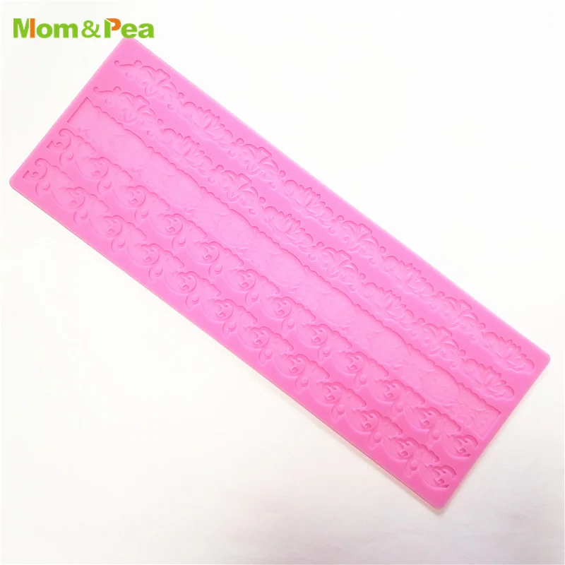 

Силиконовая кружевная лента Mom & Pea YS8066, 3D форма для украшения торта, помадки, торта, пищевого класса