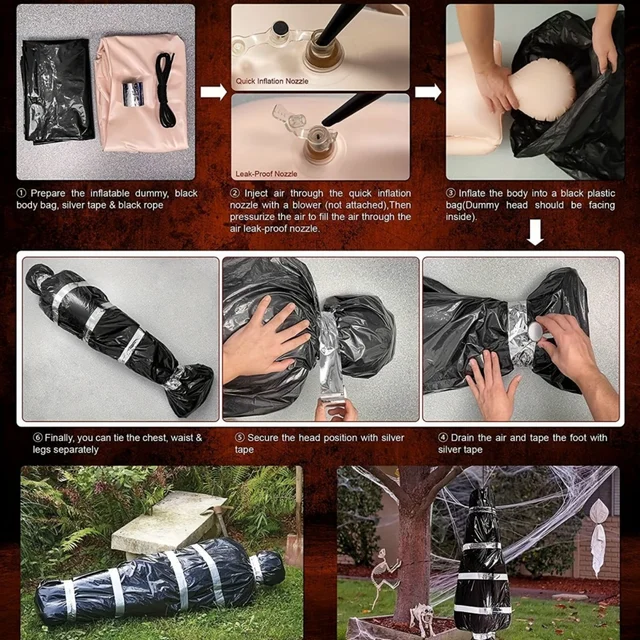 Scary Halloween Decoration: Outdoor Dead Victim Prop for Scary Horror ...