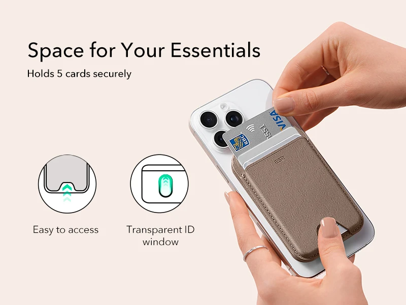 Aura Wallet Stand ESR con espacio para tarjetas y ID