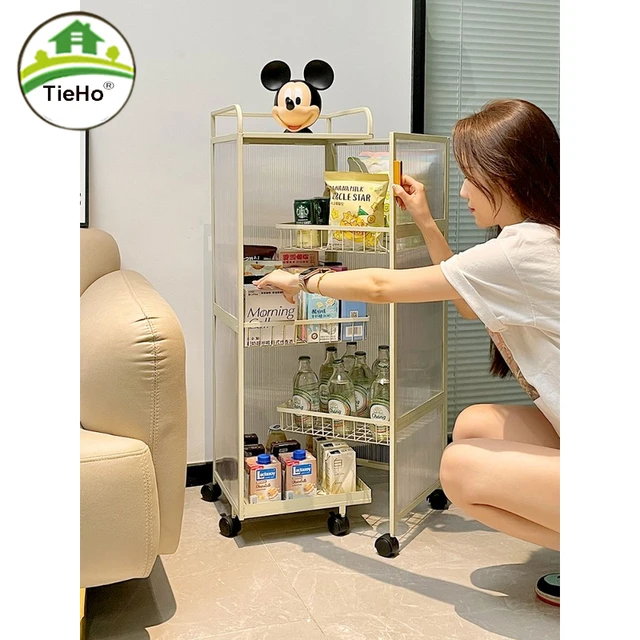 Household Living Room Foldable Storage Cabinet Movable Magnet Stackable  Storage Organizers Living Room Shelves Home Furniture - Racks & Holders -  AliExpress